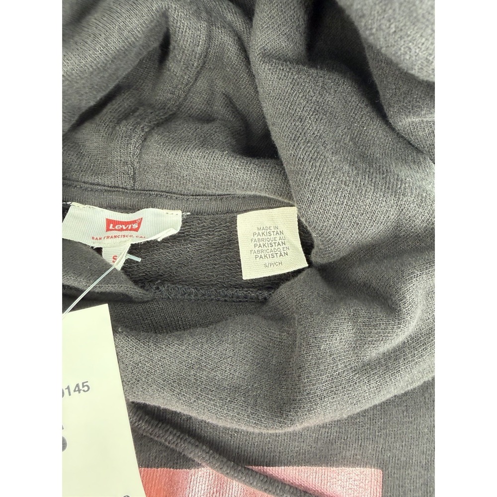 Levi's Womens Metallic Logo-Print Graphic Pullover Hoodie Black S - Picture 5 of 16
